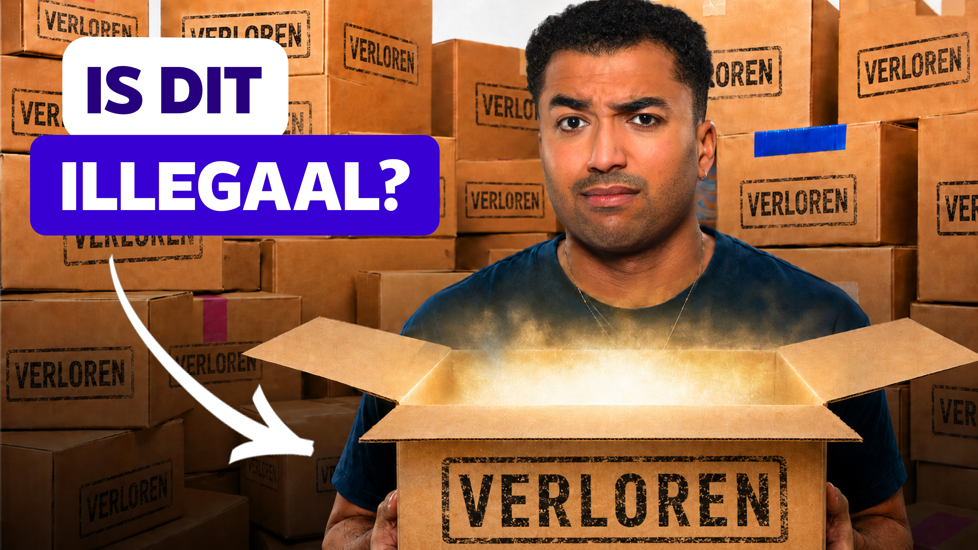 Benji Heerschop met een verloren pakket
