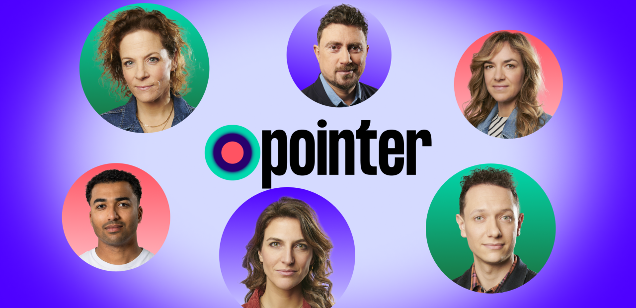 Afbeelding met daarop alle presentatoren van Pointer Afbeelding met daarop alle presentatoren van Pointer