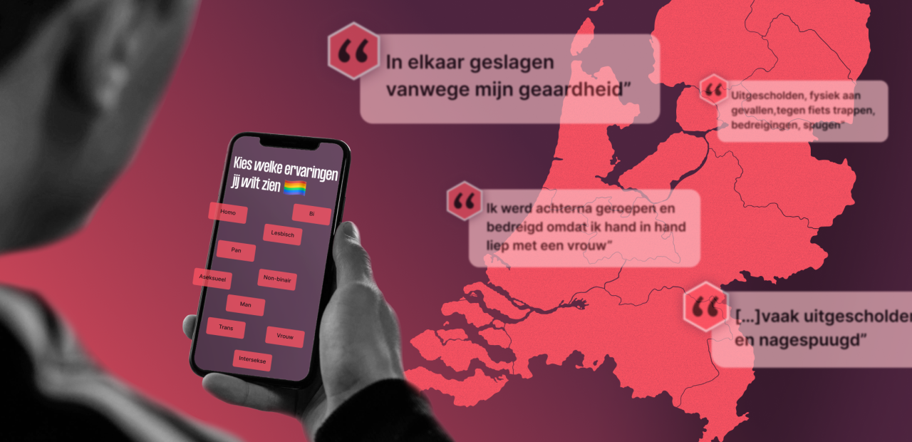 Kaart met ervaringen van LHBTIQA+-personen