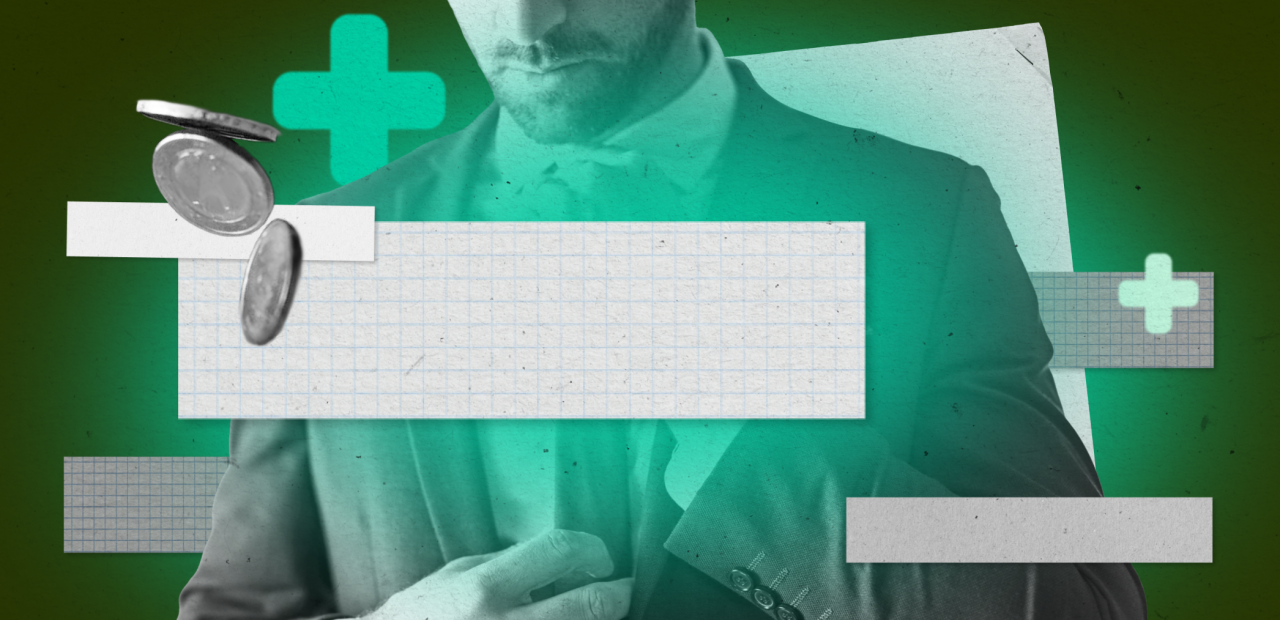 Afbeelding met daarop een onbekende man en geld, ter illustratie