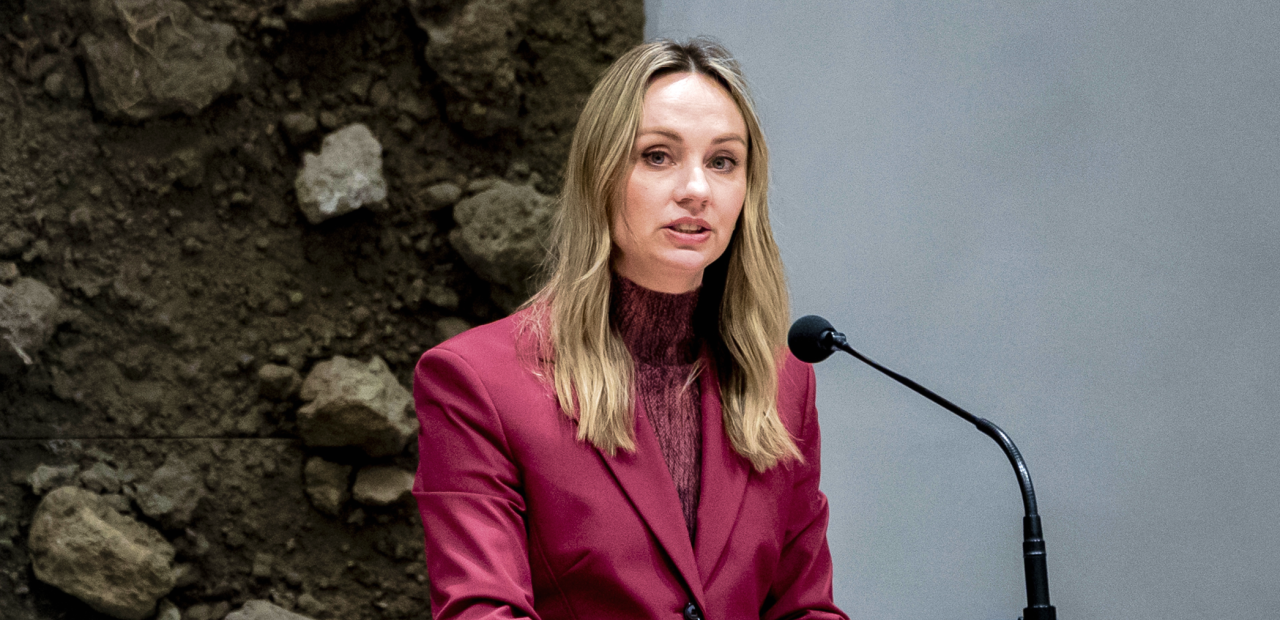 Afbeelding met daarop D66-politicus Rooderkerk