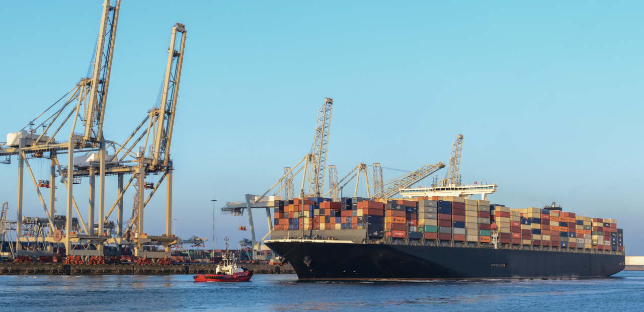 De haven van Rotterdam