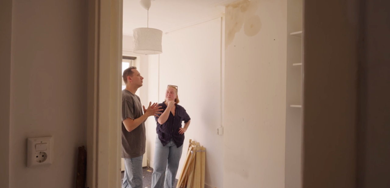 Jos en Maud in haar huurhuis