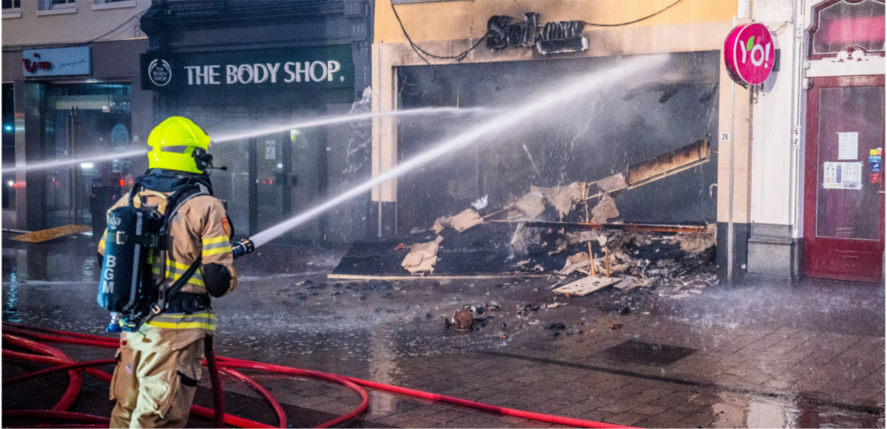 Stadsbrand in Arnhem