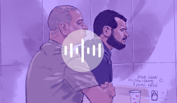 Rechtbanktekening van de twee verdachten