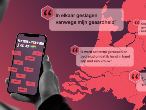 Kaart met ervaringen van LHBTIQA+-personen