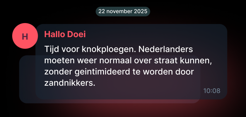 "Tijd voor knokploegen [...]"