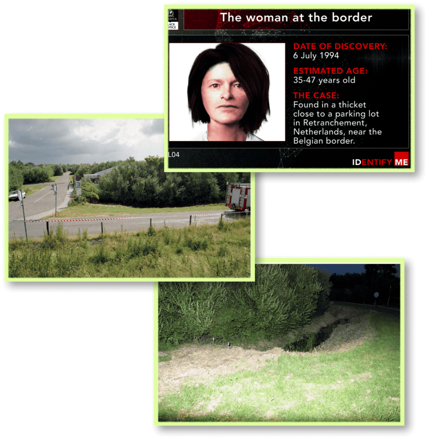 Foto's van de plaats delict en het dossier van Zwin in de Identify Me-campagne van Interpol