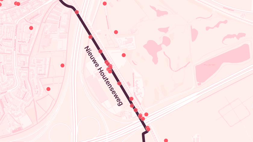 Meerdere vrouwen vinden het fietspad op de Nieuwe Houtenseweg onveilig