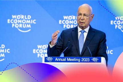Klaus Schwab bij het World Economic Forum 2023