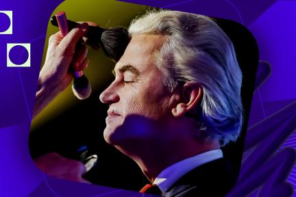 Wilders in de make-up voor een debat