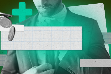 Afbeelding met daarop een onbekende man en geld, ter illustratie