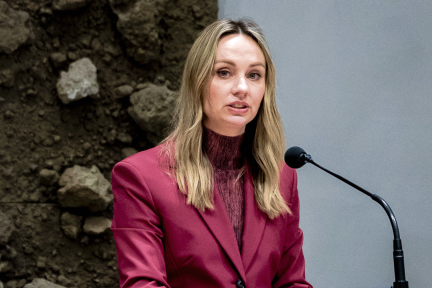 Afbeelding met daarop D66-politicus Rooderkerk