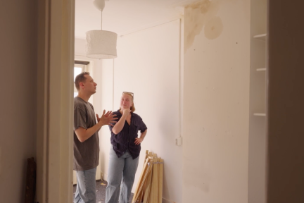 Jos en Maud in haar huurhuis