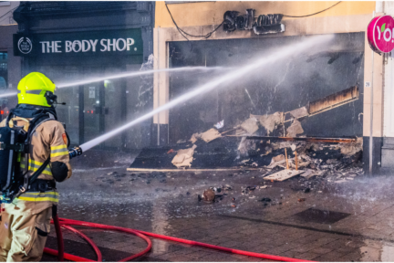Stadsbrand in Arnhem
