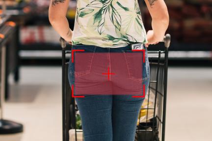 Creepshot in de supermarkt