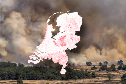 Natuurbrandrisico kaart