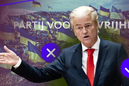 Afbeelding met daarop Geert Wilders