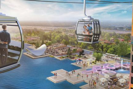 Kabelbaan op het Floriadeterrein / Floriade Expo 2022