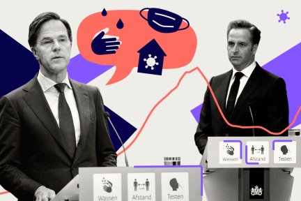 Header bij artikel over coronapersconferenties