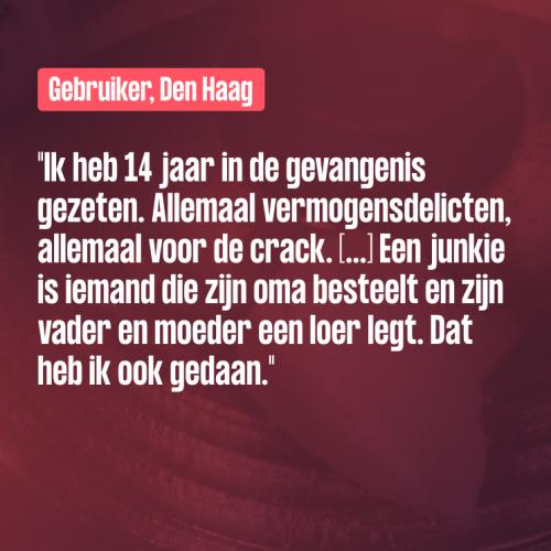 'In de gevangenis voor crack'