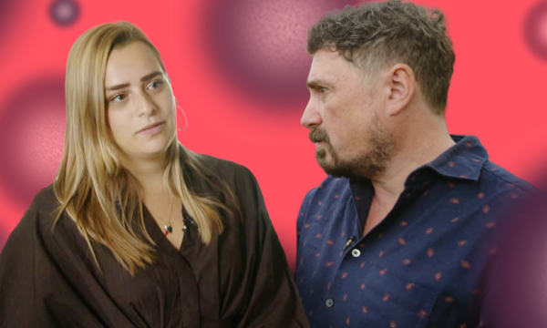 Header met daarop presentator Ersin Kiris en ervaringsdeskundige