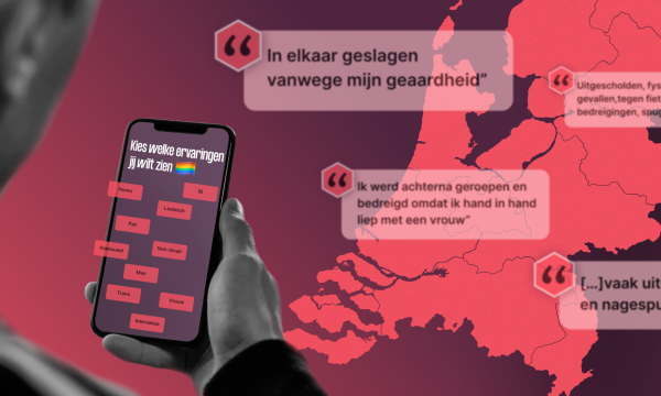 Kaart met ervaringen van LHBTIQA+-personen