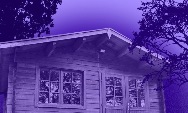 Afbeelding met daarop een vakantiehuisje