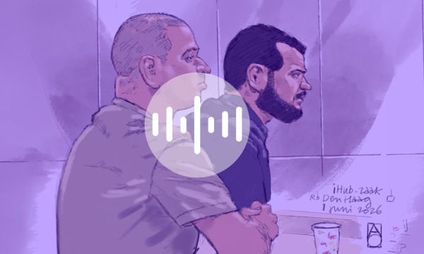 Rechtbanktekening van de twee verdachten