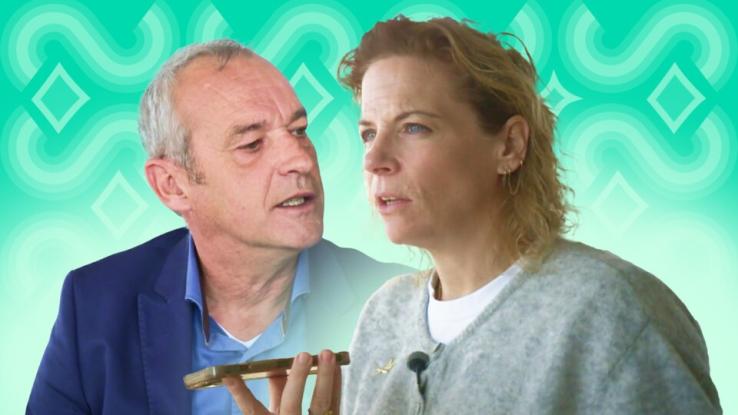 Header bij uitzending 'Woningnood? Hier staan 90.000 huizen leeg', met daarop presentator Roos Abelman Header bij uitzending 'Woningnood? Hier staan 90.000 huizen leeg'